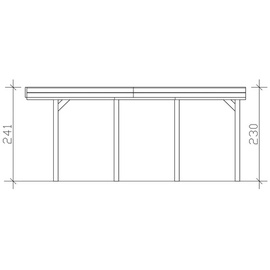 SKANHOLZ Carport Friesland Schiefergrau 397 x 555 cm mit Aluminiumdach