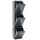 ARREGUI Basic CR304-B Mülltrennsystem aus Stahl | 3 Fächer Mülleimer für die Küche | 3 Fach Abfalleimer | 3x17L (51L) | Herausnehmbare Inneneimer + Griff | Recycling Schrank | Mülltrennung | anthrazit