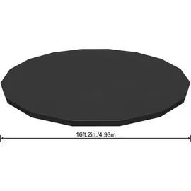 BESTWAY PVC-Abdeckplane schwarz Ø 493 cm