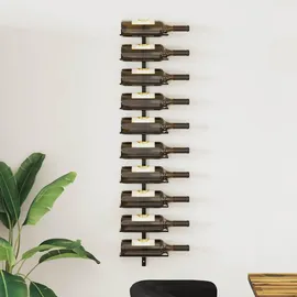 vidaXL Wand-Weinregal 10 Flaschen 0 x 0 x 0 cm Schwarz