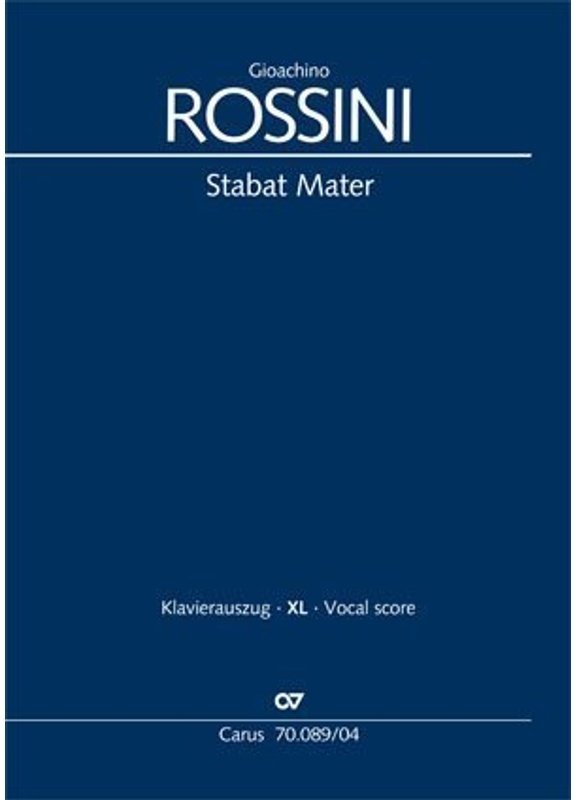 Stabat Mater (Klavierauszug Xl) - Gioachino Rossini, Kartoniert (TB)