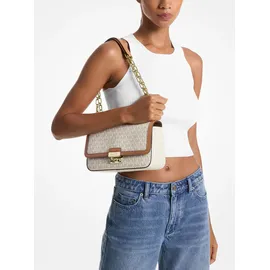 Michael Kors Tribeca Large Schultertasche Kunstleder Grey/White
