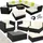 Tectake Las Vegas Rattan Lounge schwarz