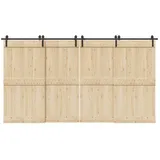 vidaXL Schiebetürbeschlag-set 400 Cm Stahl Schwarz