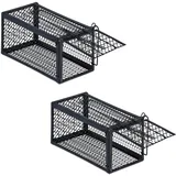 Relaxdays Lebendfalle Mäuse & Ratten 2er Set 12 x 24 x 11,5 cm