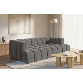 homsy by ana johnson Big-Sofa HOMSY BY ANA JOHNSON "»XL« BOUBELLE Design-Sofa extra tief, Bubble-Optik, Breite 246 cm", anthrazit, B:246cm H:75cm T:135cm, 100% Polyester, Sofas, Big-Sofa, 4-Sitzer mit Wellenunterfederung, XL Sitztiefe 100 cm