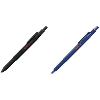 rOtring 600 3-in-1-Schreibgerät mit Kugelschreiber und Druckbleistift & 600 Kugelschreiber | mittlere Spitze | Schwarze Tinte | Blauer Schaft | nachfüllbar