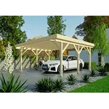 Konifera Doppelcarport Jupiter I 6,00 x 5,00 m beige lichtdurchlässig