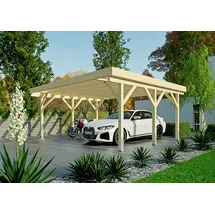 Konifera Doppelcarport Jupiter I 6,00 x 5,00 m beige lichtdurchlässig