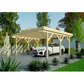 Konifera Doppelcarport Jupiter I 6,00 x 5,00 m beige lichtdurchlässig