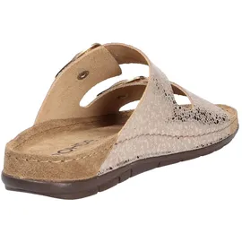 ROHDE Damen Pantolette Leder Schnalle Muster schimmernd Rodigo-D 5857, Größe:37 EU,