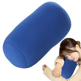 Nackenrolle aus Mikroperlen, weiches Nackenstützkissen aus Mikroperlen für unterwegs, zylindrischer Sitzsack, Dekokissenbezug für den Nacken, für Schlafen im Liegesessel im Flugzeug oder Auto