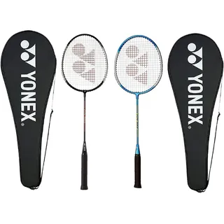 Yonex GR 303F Badminton-Schläger, Aluminiumbesaitet, Schwarz / Blau