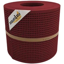 zaunzu® Sichtschutzstreifen Rille Gelocht 26 m Bordeauxrot PP