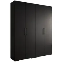 abiks möbel Drehtürenschrank INOVA 200 x 236,7 x 47 cm Schwarz