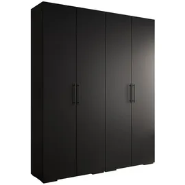 abiks möbel Drehtürenschrank INOVA 200 x 236,7 x 47 cm Schwarz