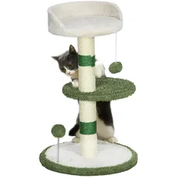 PawHut Kratzbaum Spanplatte, Chenille-Gewebe (100% Polyester)