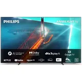 PHILIPS 48OLED708/12 4K OLED Ambilight TV (Flat, 48 Zoll / 121 cm, OLED 4K, SMART TV, Ambilight, GoogleTV 12) - Silber/Grau