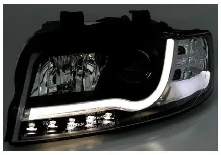 Kristall-Scheinwerfer für Audi A4 B6 Lightbar Design (2001-2004) - schwarz