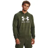 Under Armour Rival Fleece Logo Hoodie Herren 390 marine od green/white XXL