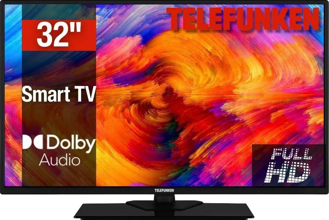 Telefunken D32F554M1CW LED-Fernseher (80 cm/32 Zoll, Full HD, Smart-TV) schwarz