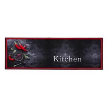 MD Entree Küchenläufer Cook&Wash rot B/L: ca. 50x150 cm - Rot, Schwarz