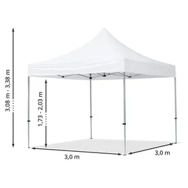 TOOLPORT Faltpavillon Economy 3 x 3 m inkl. 4 Seitenteile blau 59001