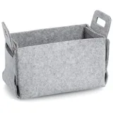 Zeller Present Aufbewahrungskorb, Filz, grau, ca. 29 x 15 x 17,5 cm grau
