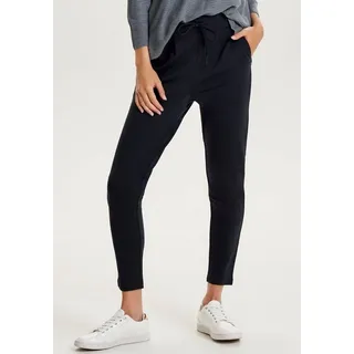 Only Jogger Pants ONLPOPTRASH – Joggerhose mit Tunnelzugbund und Stretch casual, Milano Rib, regular fit, Viskosemischung blau L (40)