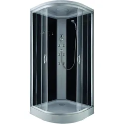 Sanotechnik Komplettdusche Komplettset 90x90 cm; Sicherheitsglas; Kopf-Regenbrause