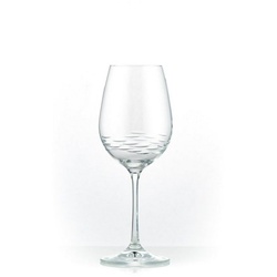 Crystalex Weinglas Viola Stone klar geschliffen 350 ml 6er Set, Kristallglas, poliertem Schliff