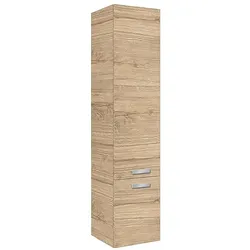 Hochschrank Serie MAB, 2 Türen, Asteiche, Anschlag rechts, 350 x 1585 x 370 mm - 93 157 25