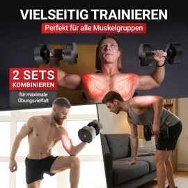 MIWEBA verstellbare Kurzhantel VH200 2-28 kg Stahl schwarz