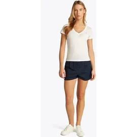 Tommy Hilfiger Tommy Jeans Damen 2er Pack T-Shirts Kurzarm mit V-Ausschnitt, Mehrfarbig (Ecru/Precious Pink), XS - XS