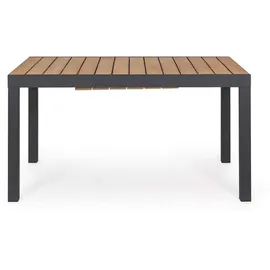 BIZZOTTO Elias Gartentisch 140-200 x 75 cm Anthrazit/Schwarz