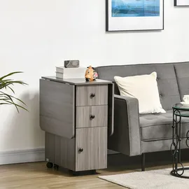 Homcom Küchentisch 120 x 60 x 76,5 cm dunkelgrau