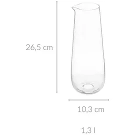 SECRET DE GOURMET Wasserkaraffe transparent | Karaffe "soleya" 1,3l
