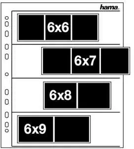 Negative sleeves, 60 - 70 mm, Glassine matt