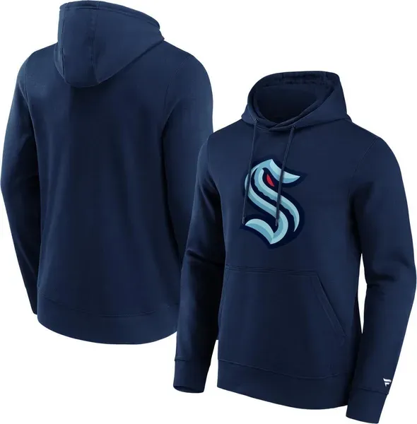 NHL Fanatics Branded Iconic Primary Color Logo Graphic Hoodie – Herren | M Seattle Kraken