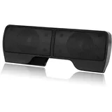 Dpofirs Laptop Soundbar, 2W + 2W Stereo Hochwertiger Lautsprecher Computerlautsprecher Volles Antimagnetisches Design Home Soundbar Reine Klangqualität mit Notebook-Clip