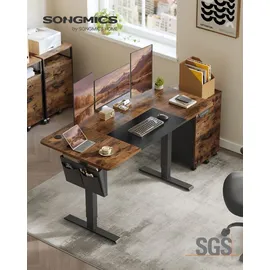 Songmics Schreibtisch elektrisch höhenverstellbar Braun / Schwarz