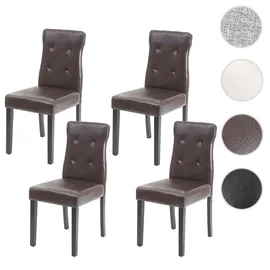 MCW Esszimmerstuhl E58 Kunstleder braun 4er Set