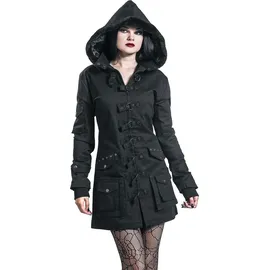 Gothicana by EMP Damen schwarzer Parka mit Nieten M - M