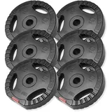 GORILLA SPORTS® Hantelscheiben 30kg Set Gewichte Gripper Gewichtsscheiben Hantel