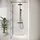 Badplaats Essos Duschwand 80 x 200 cm Schwarz Sicherheitsglas