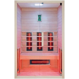 RORO Sauna & Spa Infrarotkabine "ABN H732" Saunen Fronteinstieg, inkl Fußboden und Steuergerät beige (natur) Infrarotkabinen