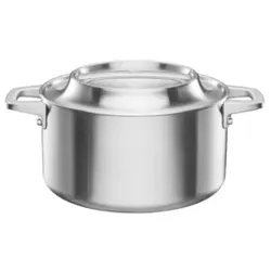 Fiskars Norden Steel Kasserolle, unbeschichtet, Rostfreier Kochtopf mit einem Aluminiumkern für ein gleichmäßiges Erhitzen, 1 Kasserolle, Fassungsvermögen: 3 Liter