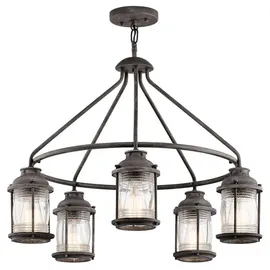 Elstead Lighting Ashland Bay 5-flg. Ø 66,3 cm grau Aluminium, Glas, Metall