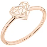 Liebeskind Berlin LIEBESKIND Fingerring Broken Heart Edelstahl IP Roségold