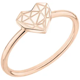 Liebeskind Berlin LIEBESKIND Fingerring Broken Heart Edelstahl IP Roségold